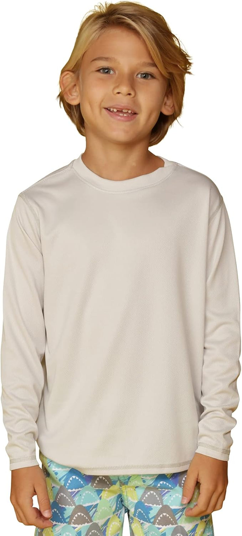 Boys Rash Guard Long Sleeve Swim Shirt - Quick Dry UPF 50+, Kids Fishing Shirt, Dry Fit Shirts for Boys Sizes XS-XL