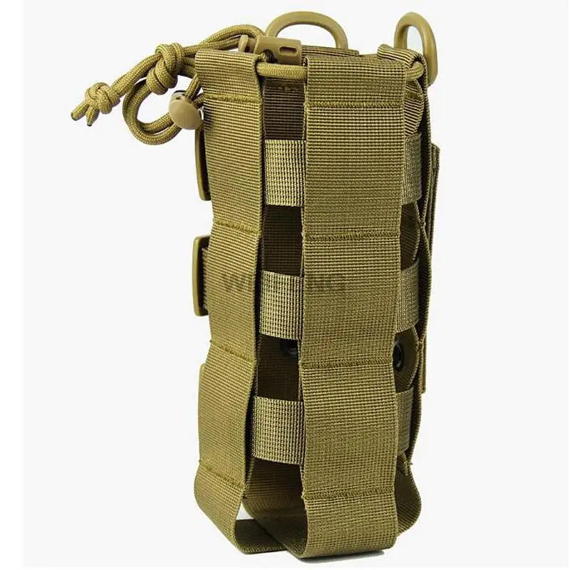 Outdoor Tactical Molle Water Bottle Pouch Portable Camping Water Kettle Bags for Backpack Vest Men'S Travel Cycling Camping Bag