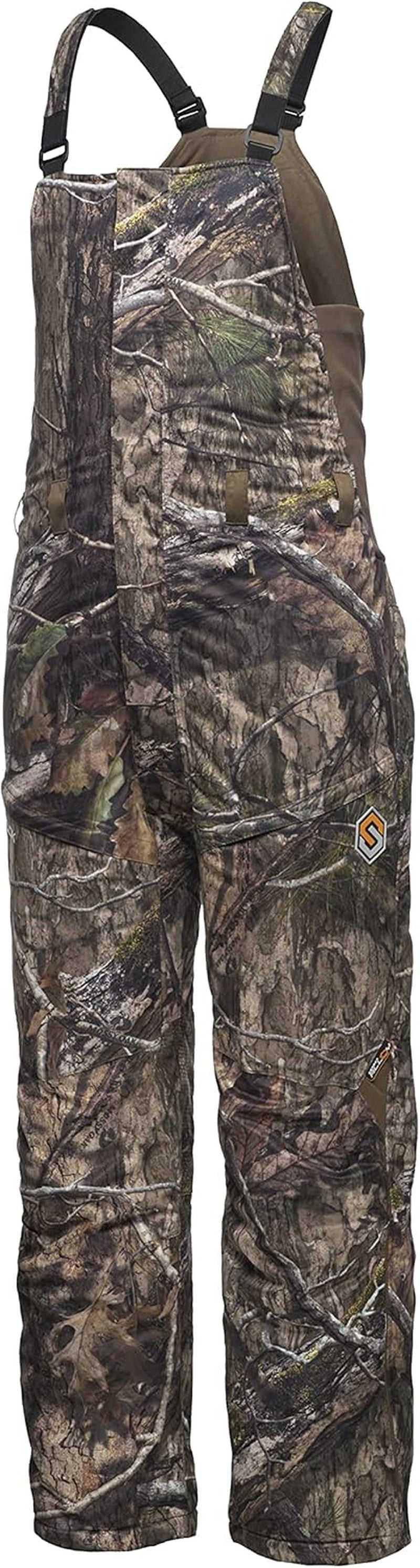 Hydrotherm Waterproof Insulated Camo Hunting Bibs, Hunting Clothes for Men (Mossy Oak Country DNA, Small)