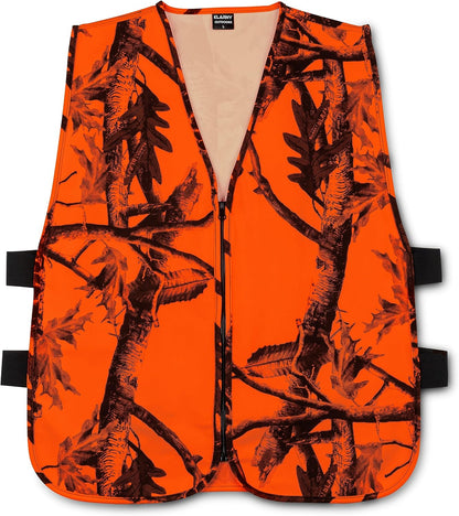 Klarny High Visibility Waterproof Orange Safety Vest for Hunting and Gear