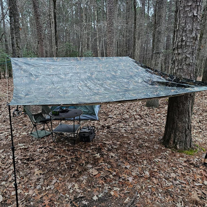 Heavy Duty Waterproof Tarp, Bionic Tree Camo Multi Purpose Poly Cover