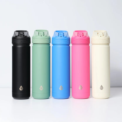 Stainless Steel Ranger Water Bottle with Easy Sip Straw 26 Oz, Black