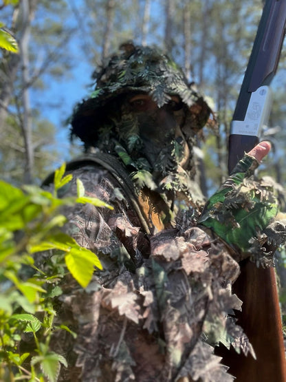 Realtree & Mossy Oak 3D Leafy Camo Face Mask Bucket Hat for Men Deer Duck and Turkey Hunting (Fully Adjustable OSFM)