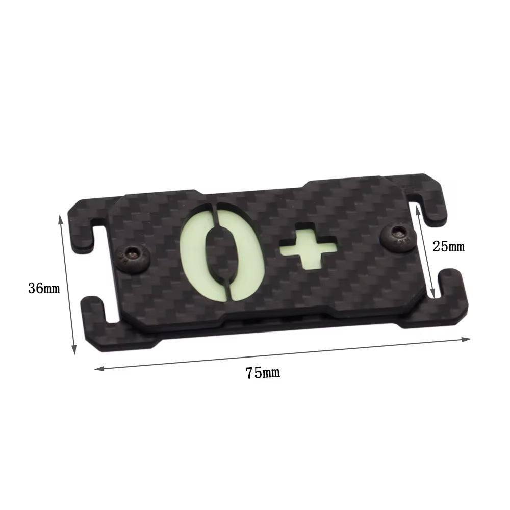 Glow in Dark Carbon Fiber Blood Type Molle Tactical Patch Luminous Reflective Backpack Attachment Applique Fastener Badge Emblem