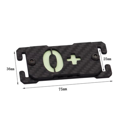 Glow in Dark Carbon Fiber Blood Type Molle Tactical Patch Luminous Reflective Backpack Attachment Applique Fastener Badge Emblem