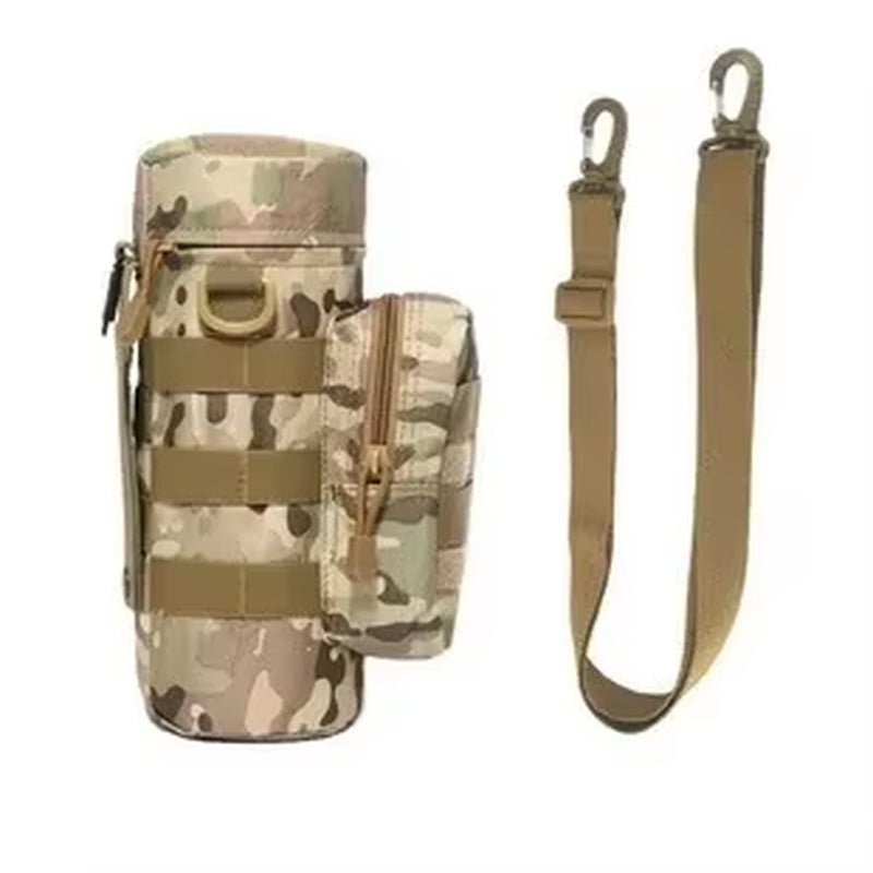 Tactical Molle Zipper Camo Water Bottle Pouches Small Mess Pouch Nylon Waterproof Waist Bag Outdoor Travel Sports Bottle Pouch