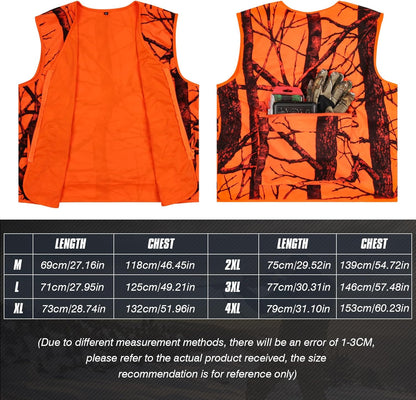 Lightweight Blaze Orange Hunting Vest with Pocket for Big Game Hunting