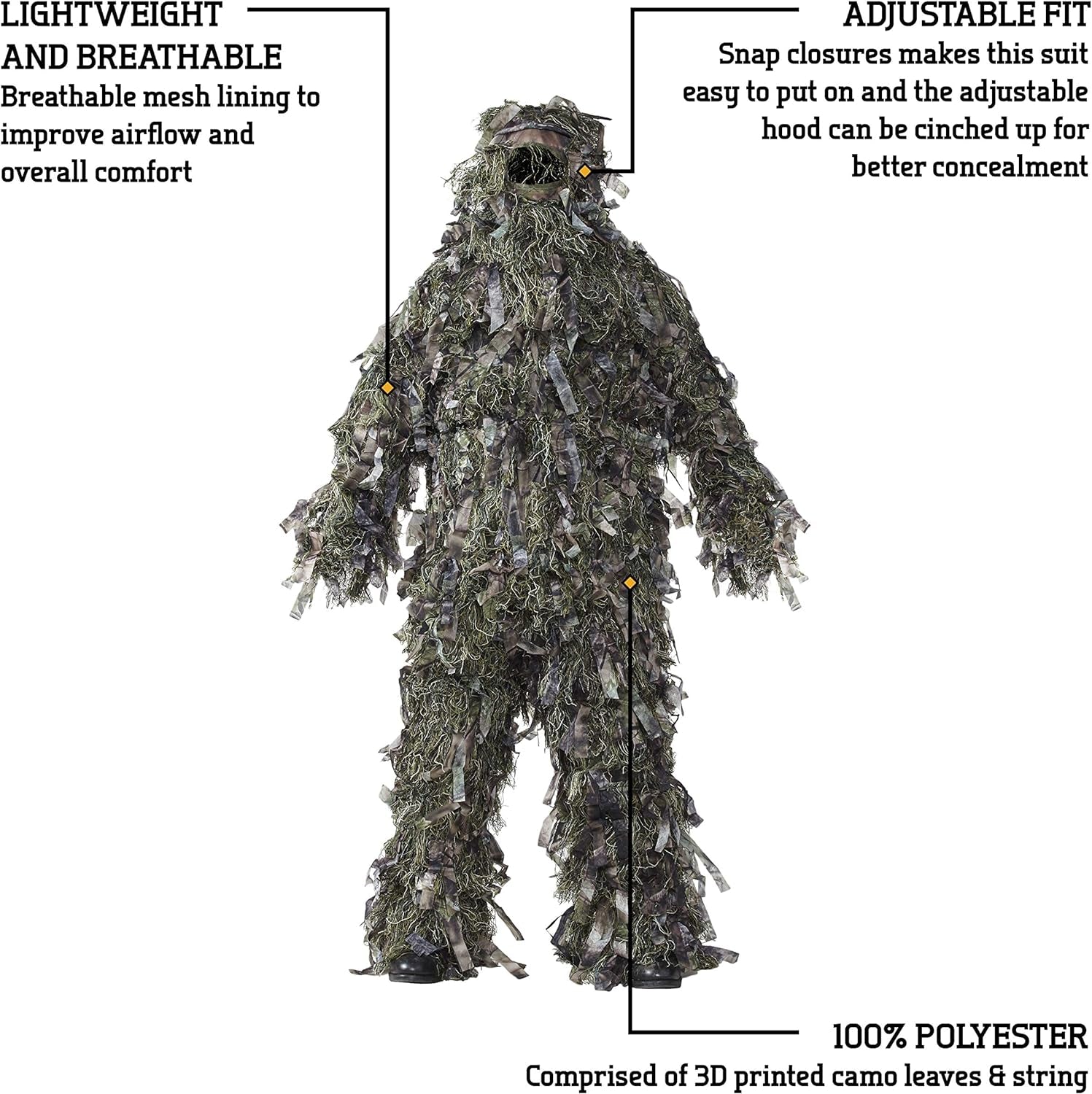Men'S 3-Piece 3-D Ghillie Suit, Woodland Camo – Hunting Ghillie Suit