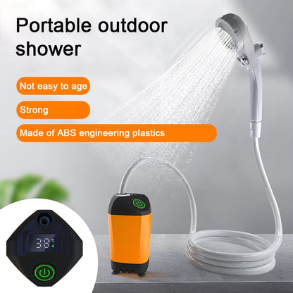 Portable Rechargeable Electric Shower Pump USB Powered Waterproof for Outdoor Camping Beach Hiking Pet Bath Car Wash