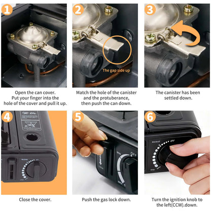 1 Burner Portable Butane Camping Stove Outdoor Gas Stove for Cooking Grill