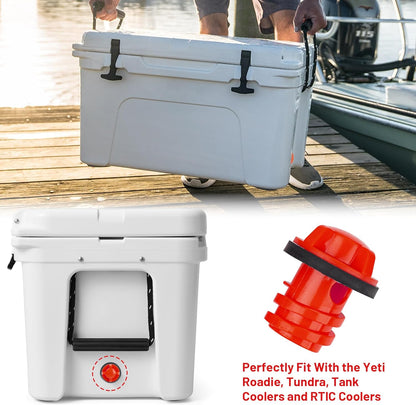 Cooler Drain Plug, 2 Pack Replacement, Compatible with Yeti Roadie, Tundra, And