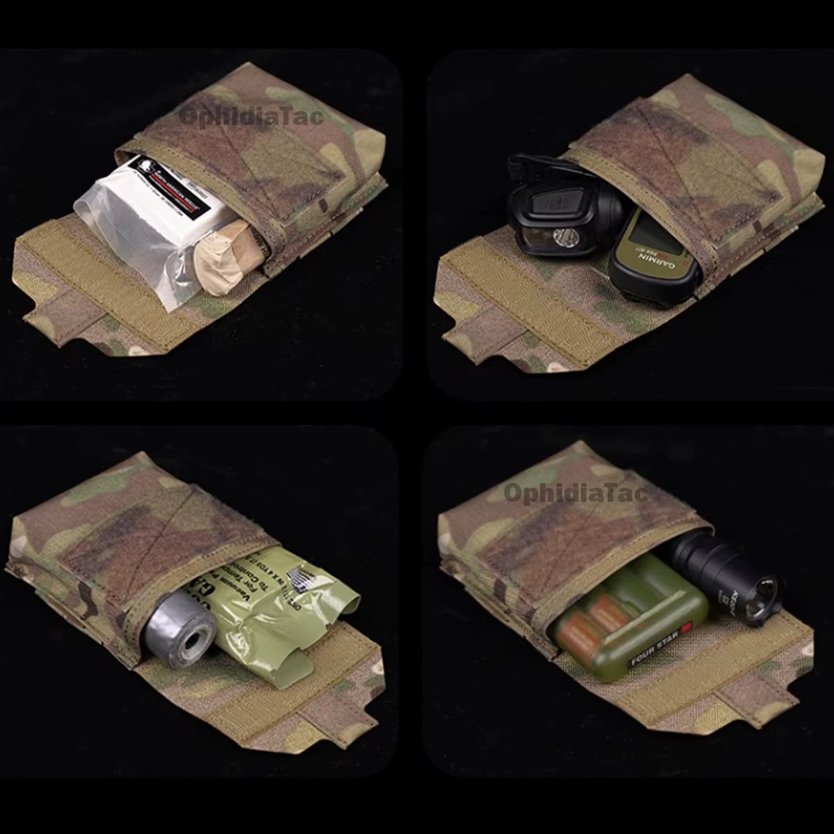 Ophidian Mini Molle Utility Pouch Essential IFAK Pouch General Purpose Micro GP Pouch Flashlight Earplug Holder Hunting Gear