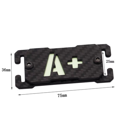 Glow in Dark Carbon Fiber Blood Type Molle Tactical Patch Luminous Reflective Backpack Attachment Applique Fastener Badge Emblem