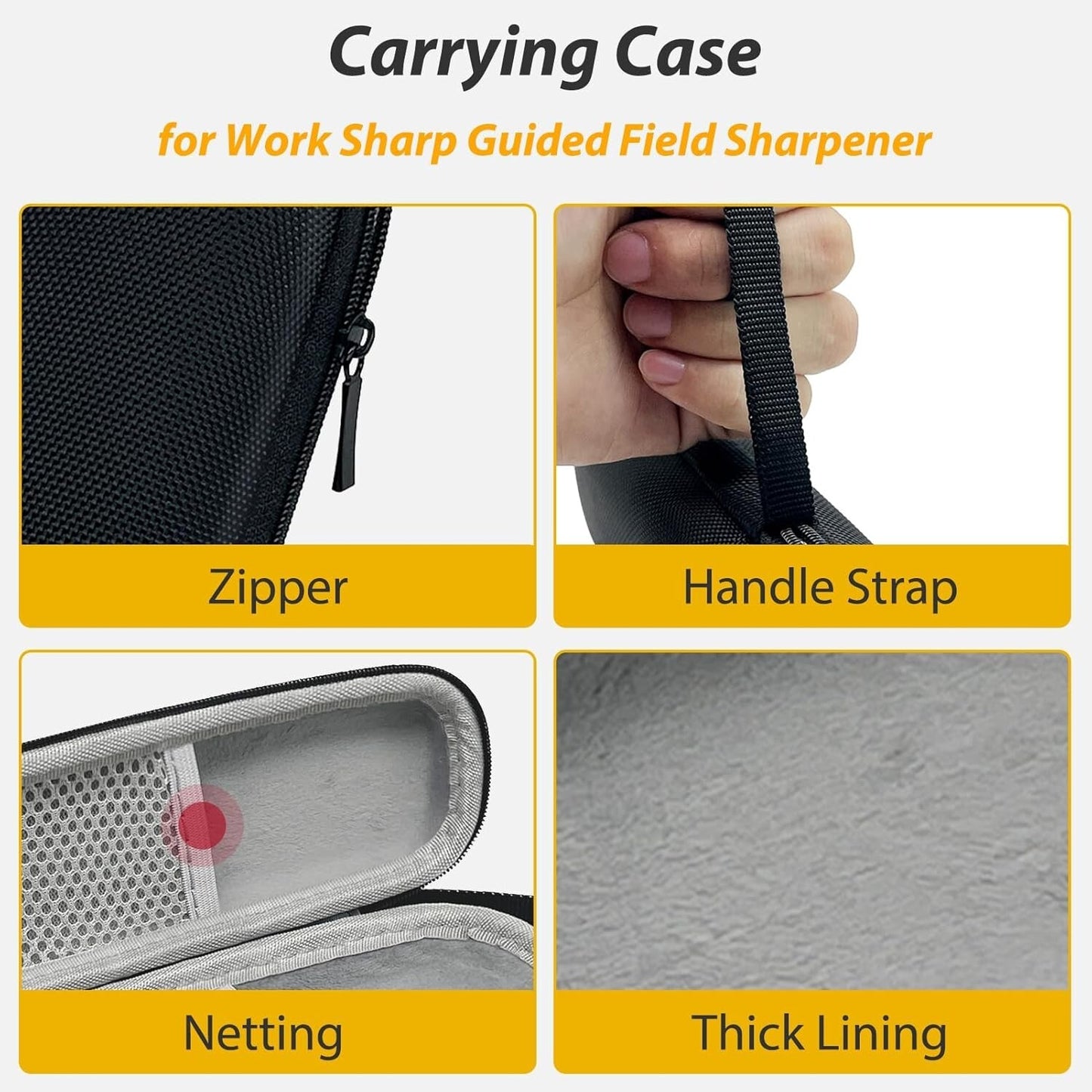 Hard Travel Carrying Case for Work Sharp Guided Field Sharpener Black NEW