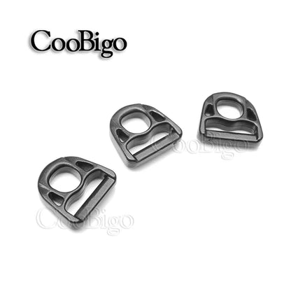 5Pcs 1/2"~2" Dee Ring Outdoor Tactical Backpack Durable D-Ring Buckle Multiuse Plastic for Hooks Strap Webbing