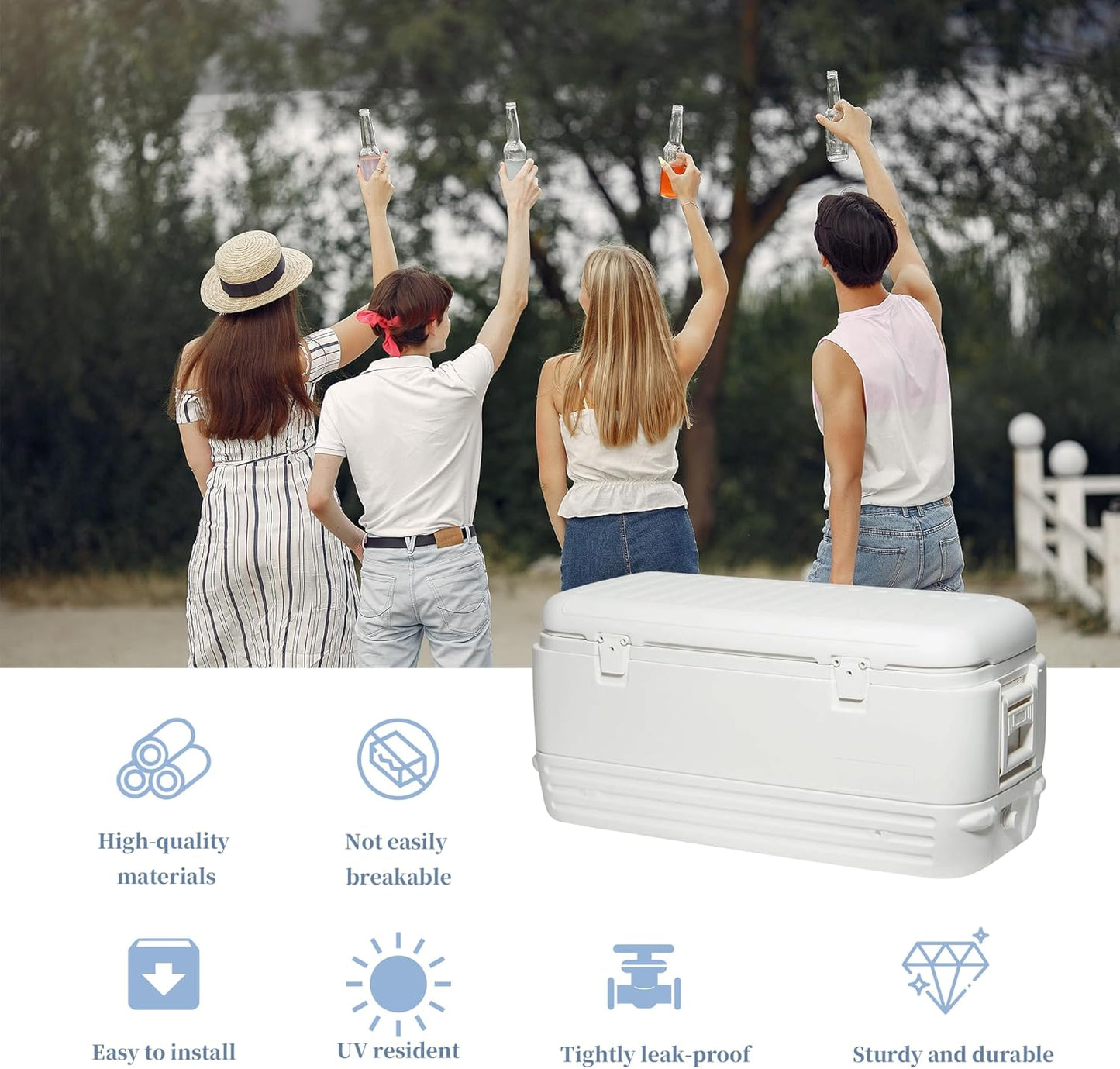 Replacement Parts Kit for Igloo Coolers - Plastic Hinges, Latches, Screws, Threa