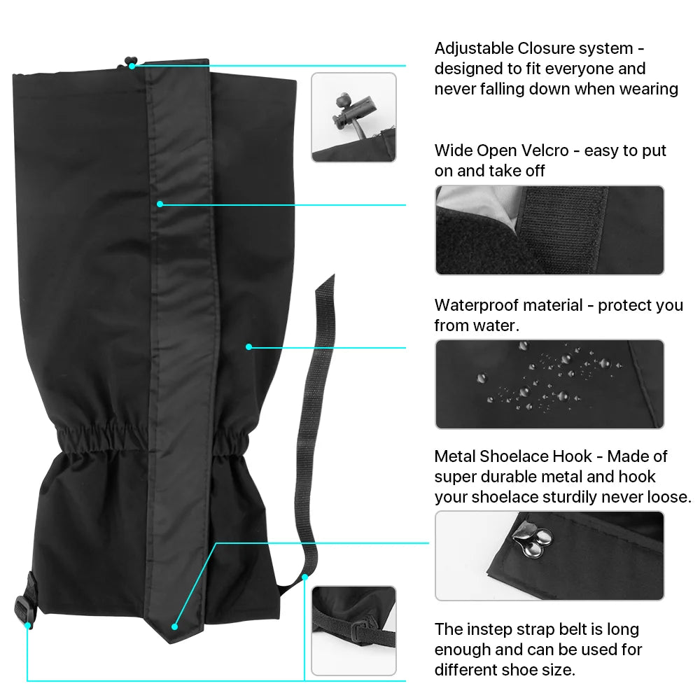 Leg Gaiters Snake for Tick Protection for Women Men Waterproof Boot Cover Gaiters for Hiking Hunting