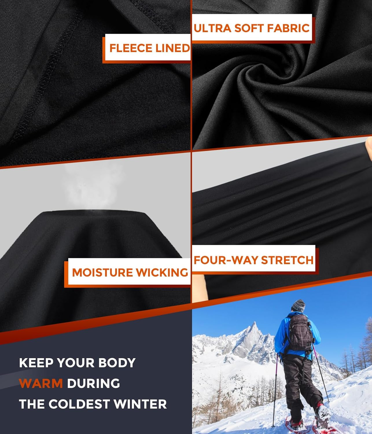 Thermal Underwear Long Johns Set Mens Winter Gift Hunting Gear Sport Base Layer Bottom Top