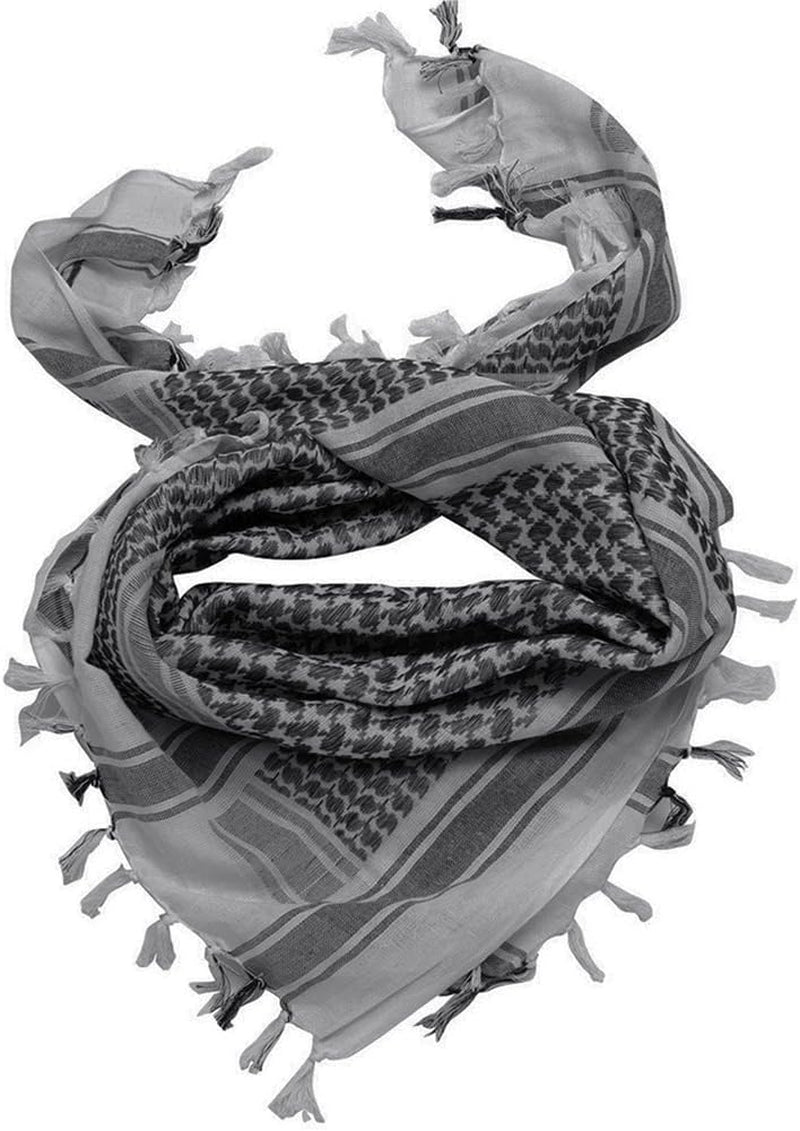 Outdoor Military Shemagh Head Neck Tactical Scarf Arab Wrap Gray