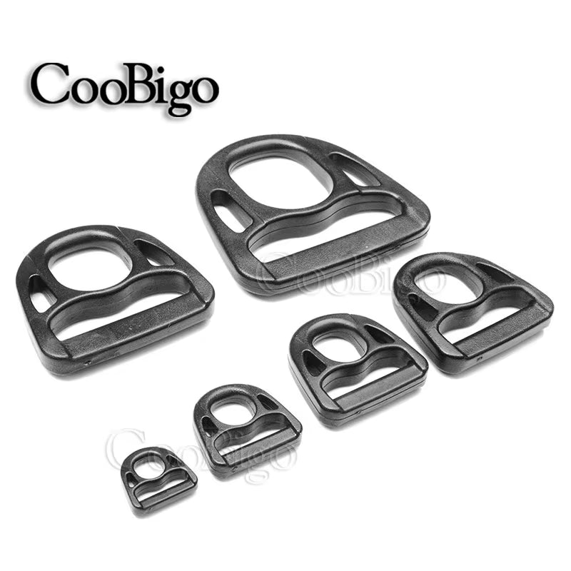 5Pcs 1/2"~2" Dee Ring Outdoor Tactical Backpack Durable D-Ring Buckle Multiuse Plastic for Hooks Strap Webbing