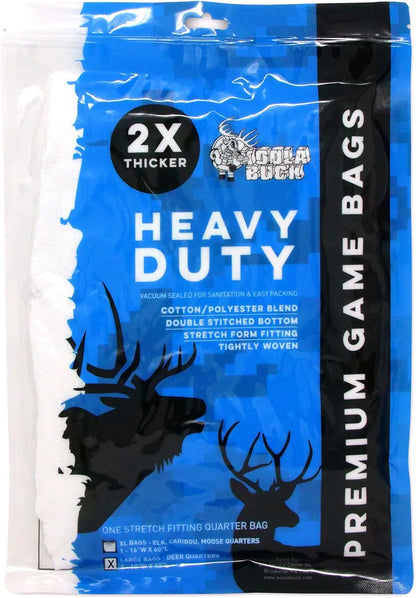 Heavy Duty Game Bags Hunting | Reusable, Breathable Meat Bags | Available in Packs of 1 or 4 for Deer or Elk Quarter Bags | Reusable | Vacuum Sealed to save Space | Deer, Elk, & Moose