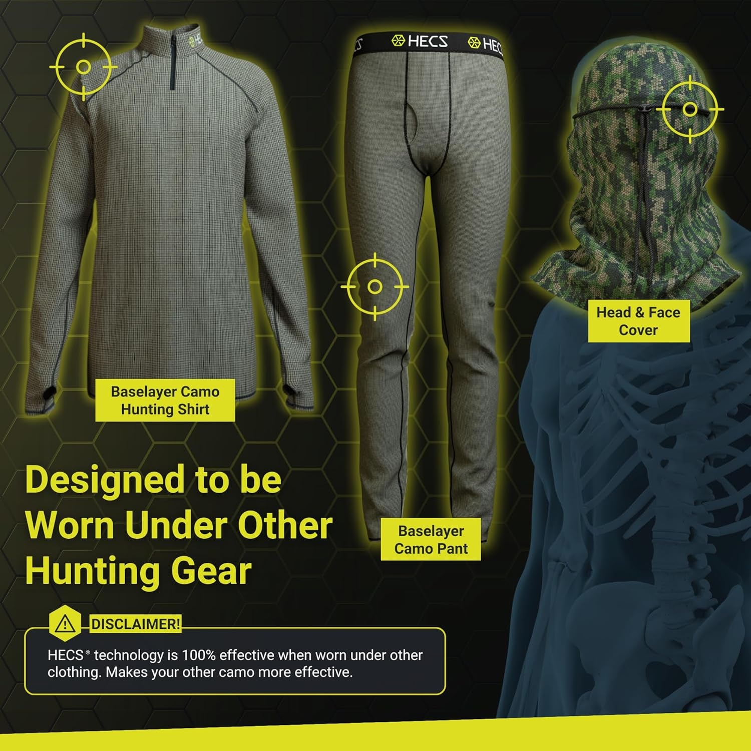 Hunting-High Performance Base Layer-Underwear with Patented Technology for Deer, Big Game & Turkey Hunting