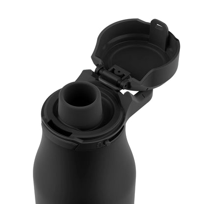 Ace 24 Fl Oz. Black Stainless Soft Chug Bottle