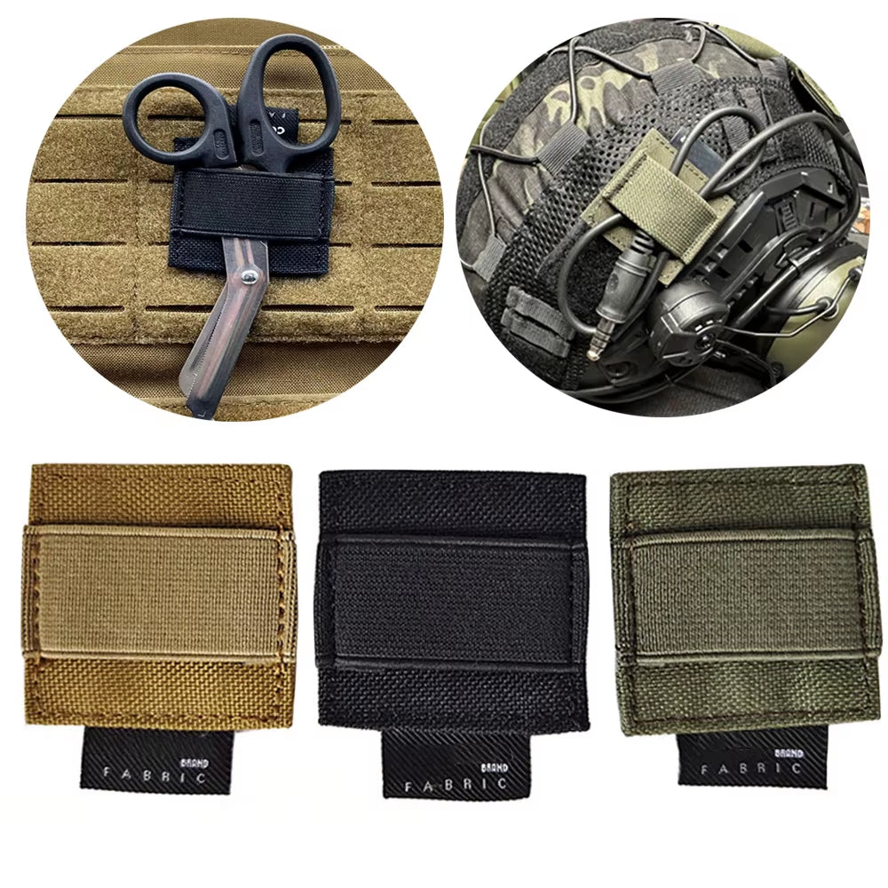 Tactical Earphone Walkie Talkie Cable Management Elastic Storage Organizer Holder for FAST MICH Helmet Headset Accessories