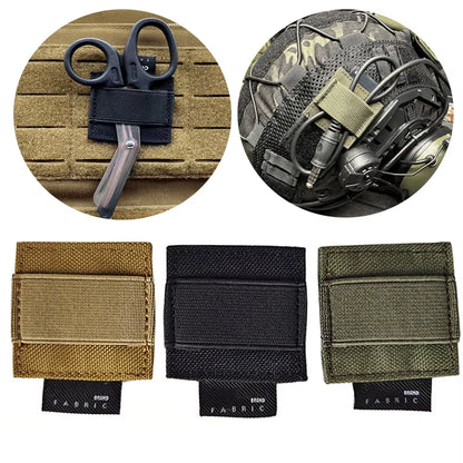 Tactical Earphone Walkie Talkie Cable Management Elastic Storage Organizer Holder for FAST MICH Helmet Headset Accessories