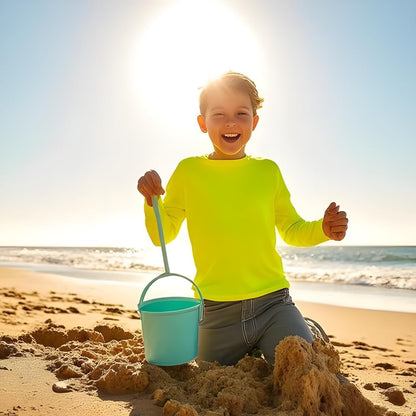 Boys Rash Guard Long Sleeve Swim Shirt - Quick Dry UPF 50+, Kids Fishing Shirt, Dry Fit Shirts for Boys Sizes XS-XL