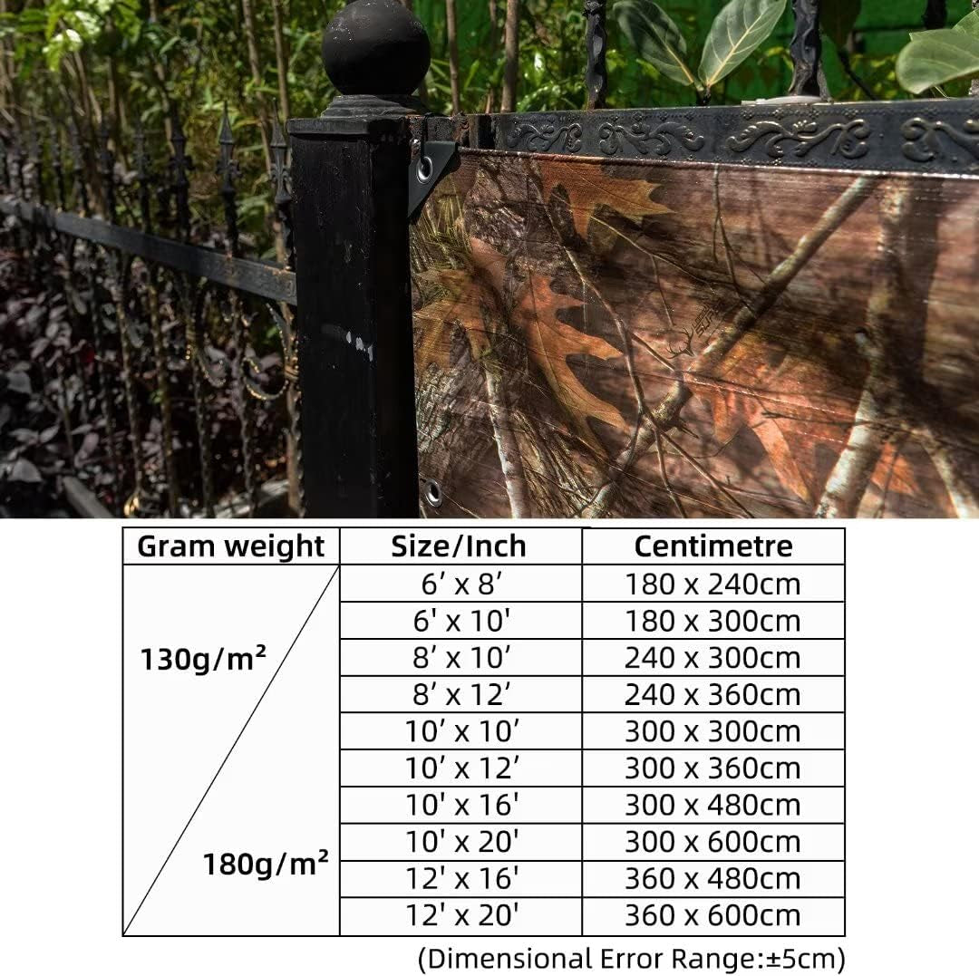 Heavy Duty Waterproof Tarp, Bionic Tree Camo Multi Purpose Poly Cover