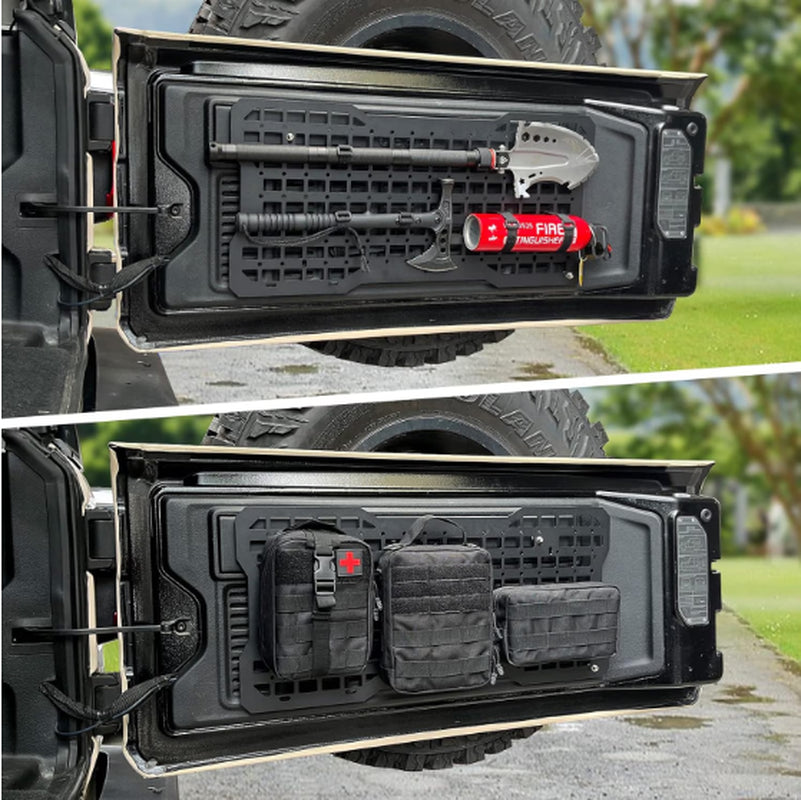 Tailgate Tactical Panel for Wrangler Tailgate Tool Kit Organizer Racks Compatible with Wrangler 2007-2022 JK JKU 2018-2022 JL JLU