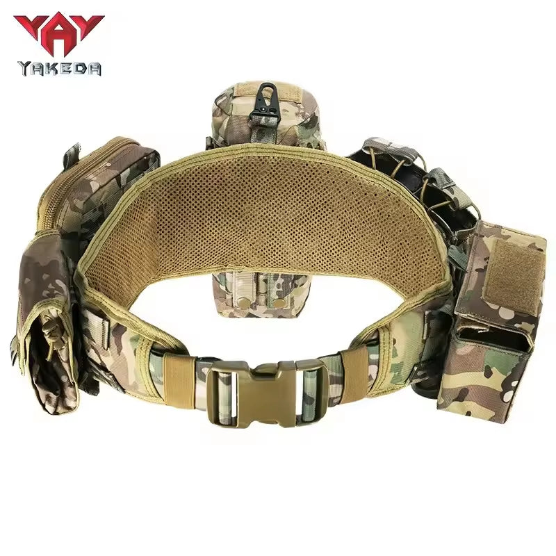 Yakeda Custom Molle Pockets Pouches Gear Hunting Waist Security Tactical Belt Padded Patrol Belt