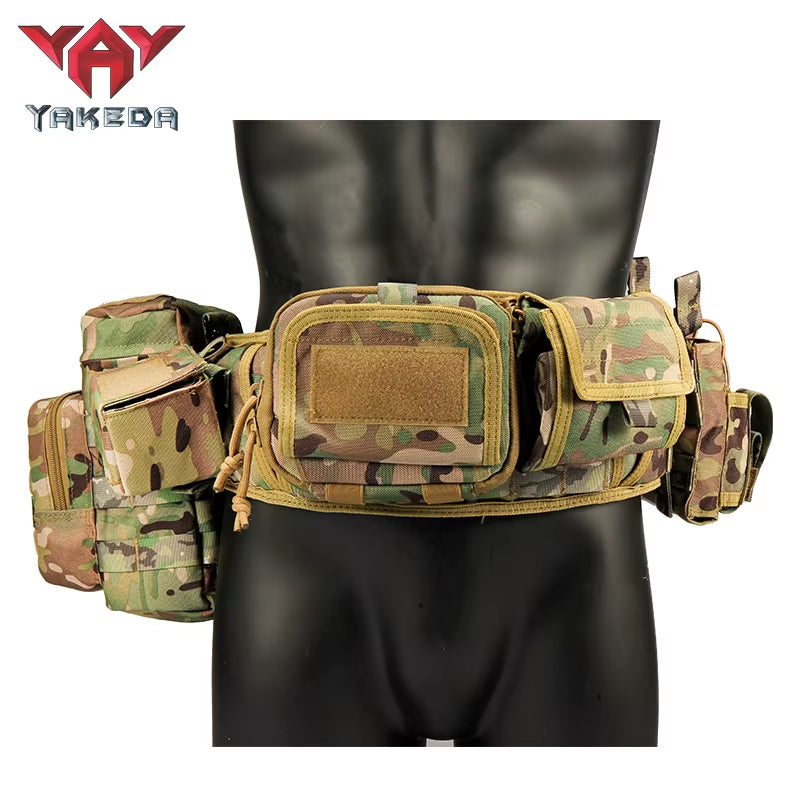 Yakeda Custom Molle Pockets Pouches Gear Hunting Waist Security Tactical Belt Padded Patrol Belt