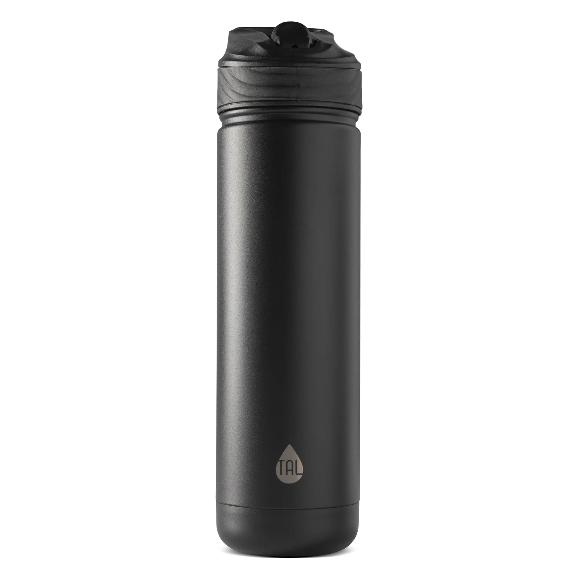 Stainless Steel Ranger Water Bottle with Easy Sip Straw 26 Oz, Black