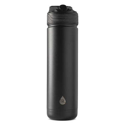 Stainless Steel Ranger Water Bottle with Easy Sip Straw 26 Oz, Black