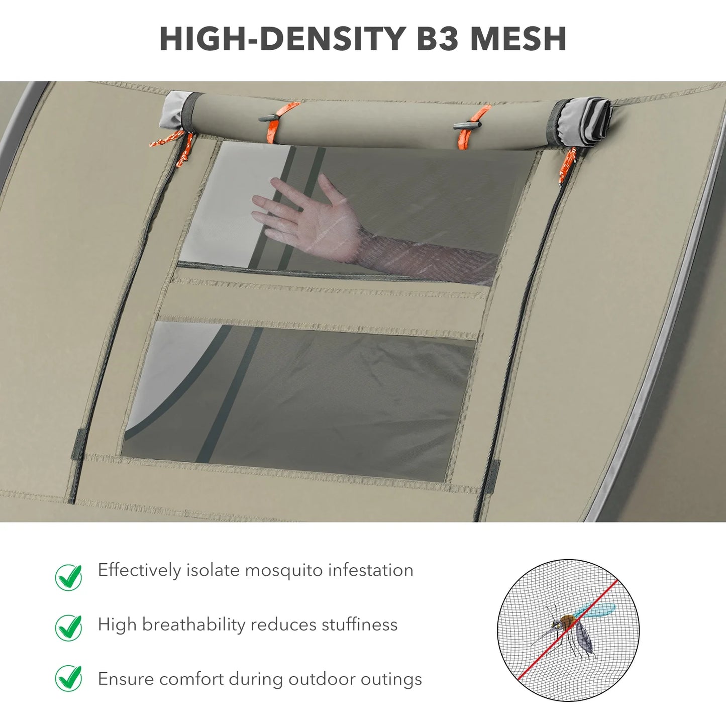 Instant Tent 4-Person Camp Tent, Auto Setup Pop up Tent, Pordable, Huge Door & Windows, Outdoor, Green