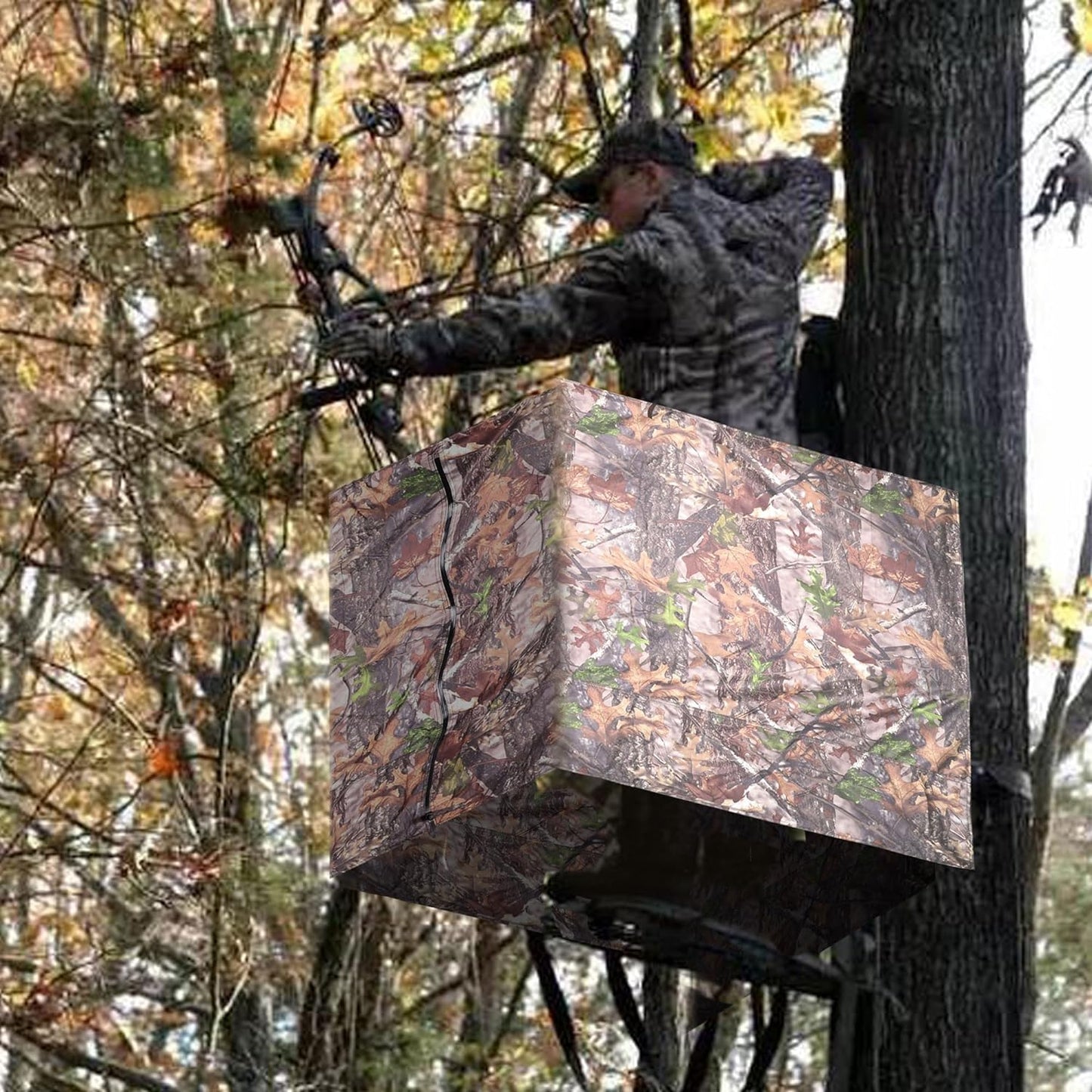 Hunting Tree Stand Blinds- Treestand Camo Blind Cover- Hunting Camouflage Ground
