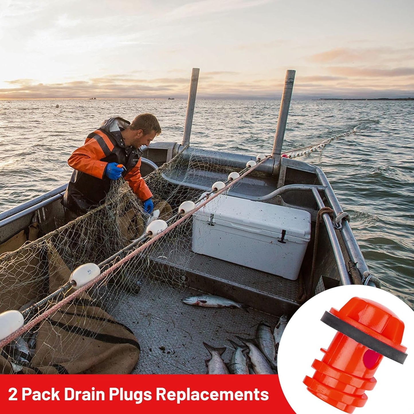 Cooler Drain Plug, 2 Pack Replacement, Compatible with Yeti Roadie, Tundra, And