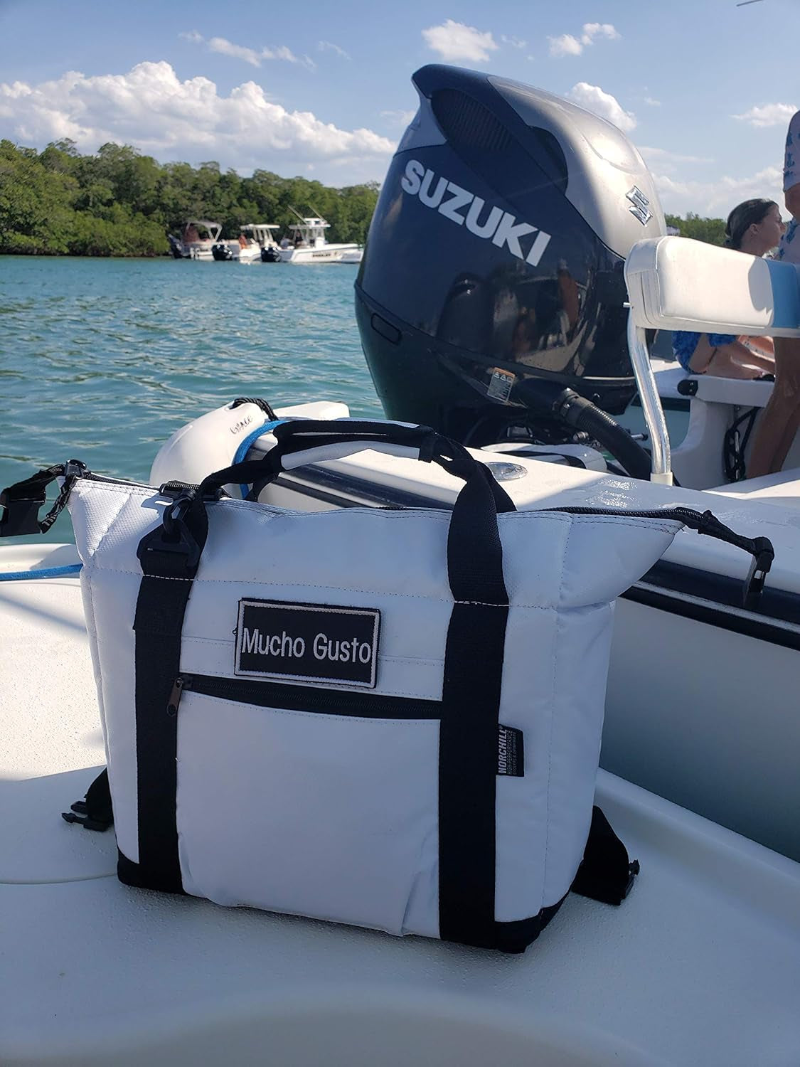 12 Can Insulated Marine Boatbag Soft Sided Cooler, White