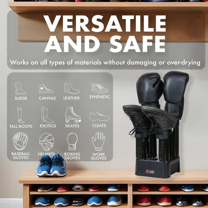 Boot Dryer with Heat Blower Fan, Glove & Shoe Dryer, Helps Reduce Odors