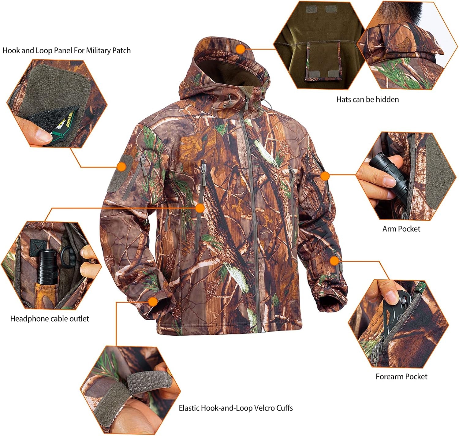 Quiet Hunting Clothes Suit Clothing Gear Camouflage Hoodie Jacket Pants