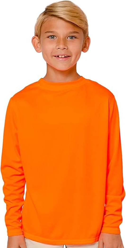 Boys' Rash Guard UPF 50+ Swim Shirt - Lightweight, Quick-Dry, Durable Sun Protection for Swimming, Sizes XS-XL